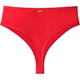 Zmart Women's High Waist Thong High Cut Brazilian Bikini Bottoms | Cheeky Brazilian Vibes, Fully Lining, Soft Stretch Fabric, Quick-Dry Comfort, Beach, Pool Parties &amp; Vacations