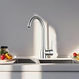 Hapilife Kitchen Sink Mixer Tap Single Lever Monobloc Polished Chrome 1 Hole view 7
