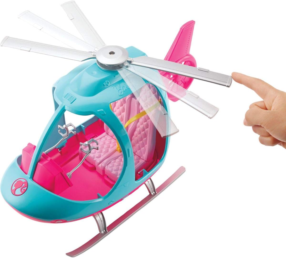 Barbie Dreamhouse Adventures Helicopter, Pink and Blue with Spinning Rotor, for 3 to 7 Year Olds: Toys & Games