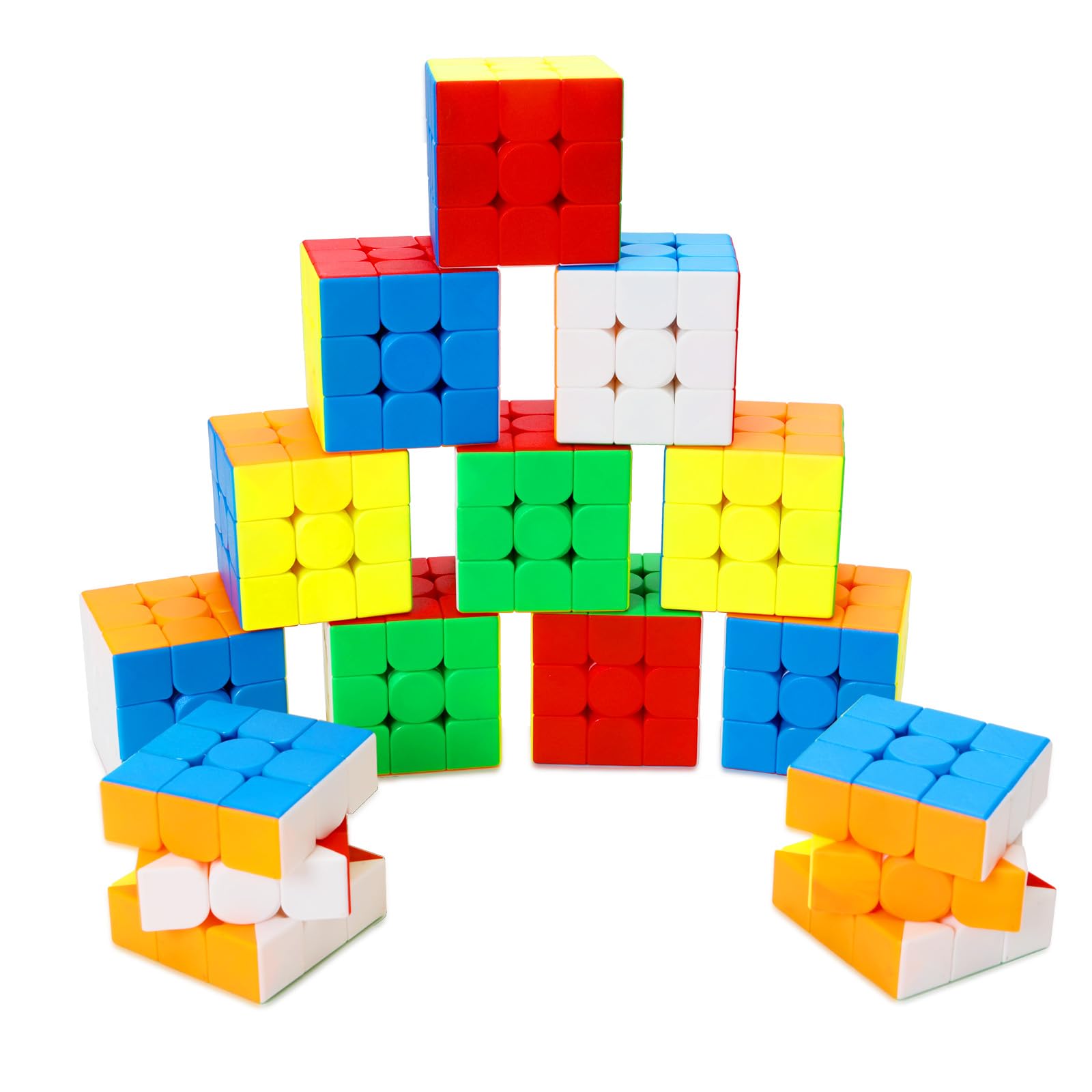 Photo 1 of 12 Pack 3x3 Speed Cube Set,2.18 Inch Bulk Magic Cube Stickerless