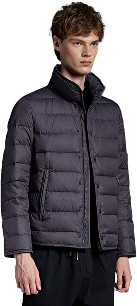 Amazon Co Jp ダウンジャケットメンズレディースショートスタンドアップカラーインシュレーテッドライトウェイトフグジャケット アウトドアウィンターウォームダウンコート グレー L ホーム キッチン
