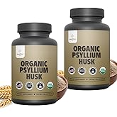 Organic Psyllium Husk Capsules 750 mg, Natural Fiber Supplement for Gut Health* - Alternative to Psyllium Husk Powder, Zealthy Life, 250 Capsules - Pack of 2