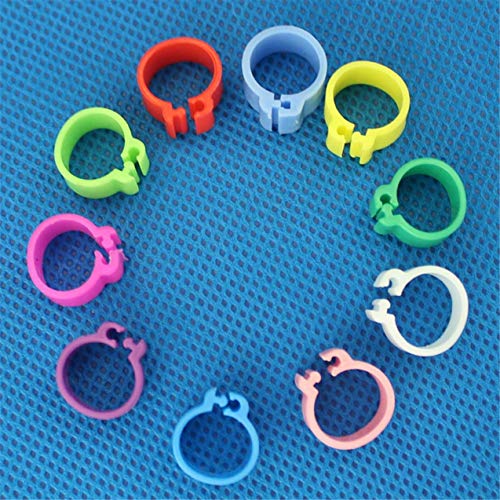 Zhou-YuXiang 100 Stück Taubenringe 8mm Bajonett Identifikationsring Öffnung Taubenring Farbe Taubenfußring Taubenzubehör – Bild 5