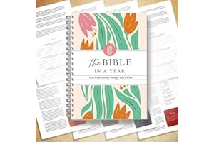 1 Year Bible Reading Plan & Prayer Journal - Spiral Bound Christian Devotional Guide with Daily Scripture Trackers and Prayer