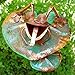 Modern Artisans American Made Copper Frog on Lily Pad Outdoor Sculpture & Garden Stake