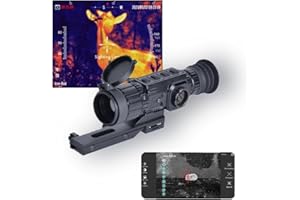35mm 384 × 288 60Hz X350 Thermal Scope,12um ≤45mk Thermal Imaging Rifle Scope, 1585 Yards Detection Range, 0.39 inch, 2K OLED