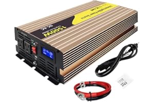 VOONKE 1500W Sump Pump Battery Backup Power System,Basment Protection Sump Pump Inverter with LCD Display and Automatic Battery Backup Switching for Basement Emergency and Power Outage Backup, (Gold)