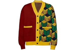 MyheroCos Anime Demon Tomioka Giyuu Costume - Cardigan Sweater & Knitted Jacket Coat