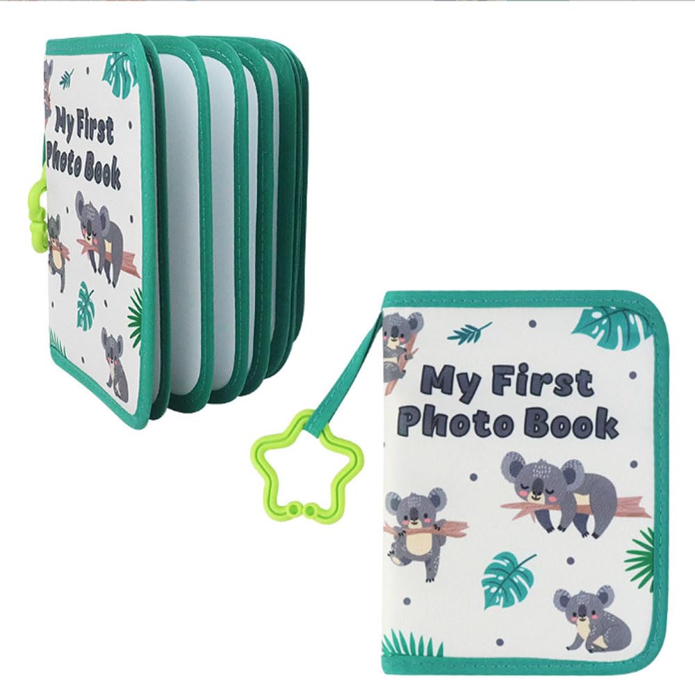 Baby Photo Album 17 4x6 Pictures Soft Cloth My first family Photo Album Baby's Girl's My First Photos Album Personalized Photos Albums for Family Baby Shower Party Toddler Kid Girl