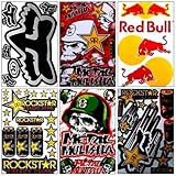 6 Rockstar Energy Drink Metal Mulisha Yamaha Kawasaki Motocross Racing Helmet Motorcycle Decal Sticker