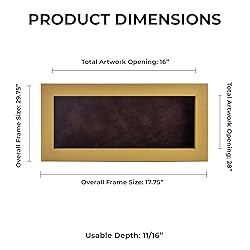16x28 Shadow Box Frame Natural Wood | with a