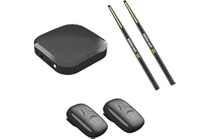 AKIFRONTE Virtual Electronic Drum Set, Air Drum Sticks Set, Protable Electric Drumsticks with with Drumsticks Pedals, Smart Electronic Drum Set Machine for Beginners Adults Kids Gift, Bluetooth and 8 Sounds