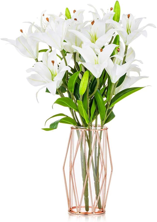 vaso di fiori in metallo per il matrimonio