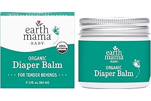 Earth Mama Organic Diaper Balm 2-Ounce | Diaper Cream for Baby | EWG Verified, Petroleum & Artificial Fragrance-Free with Calendula for Sensitive Skin