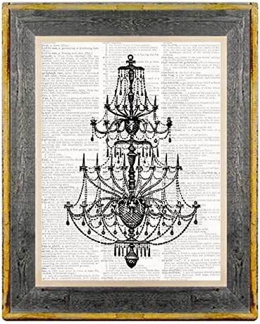 Black Chandelier - 8X10 Vintage Dictionary Art Print
