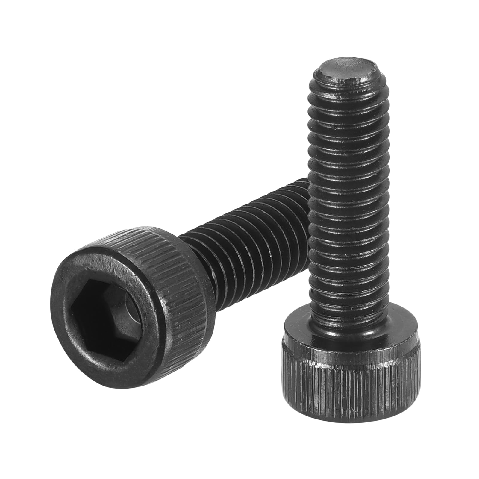 uxcell Hex Socket Bolts (M6-1x18), Grade 12.9 Carbon Steel Hex Socket Drive Screws, Black, 50 Pcs