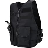 Xximuim Kids Tactical Vest,45CM Adjustable Nylon Children Outdoor Game Vest t with Multiple Pouches for Playing Game CS