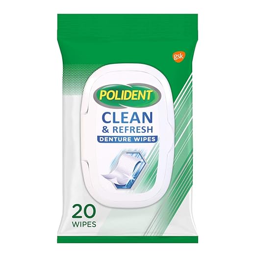 Polident Clean & Refresh Denture Wipes With Mint Essence