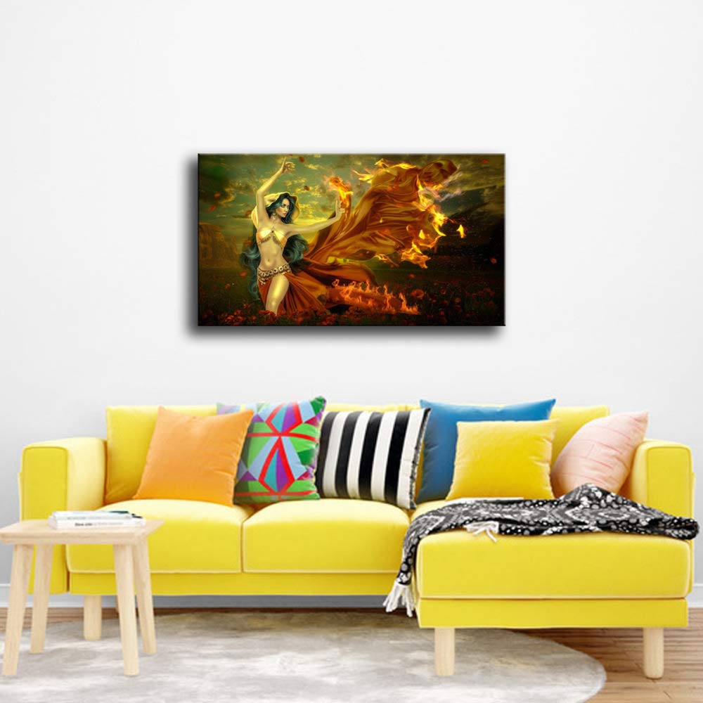 WSNDGWS Home Wall Modern Wall Art Dancing Flames Decoración para ...