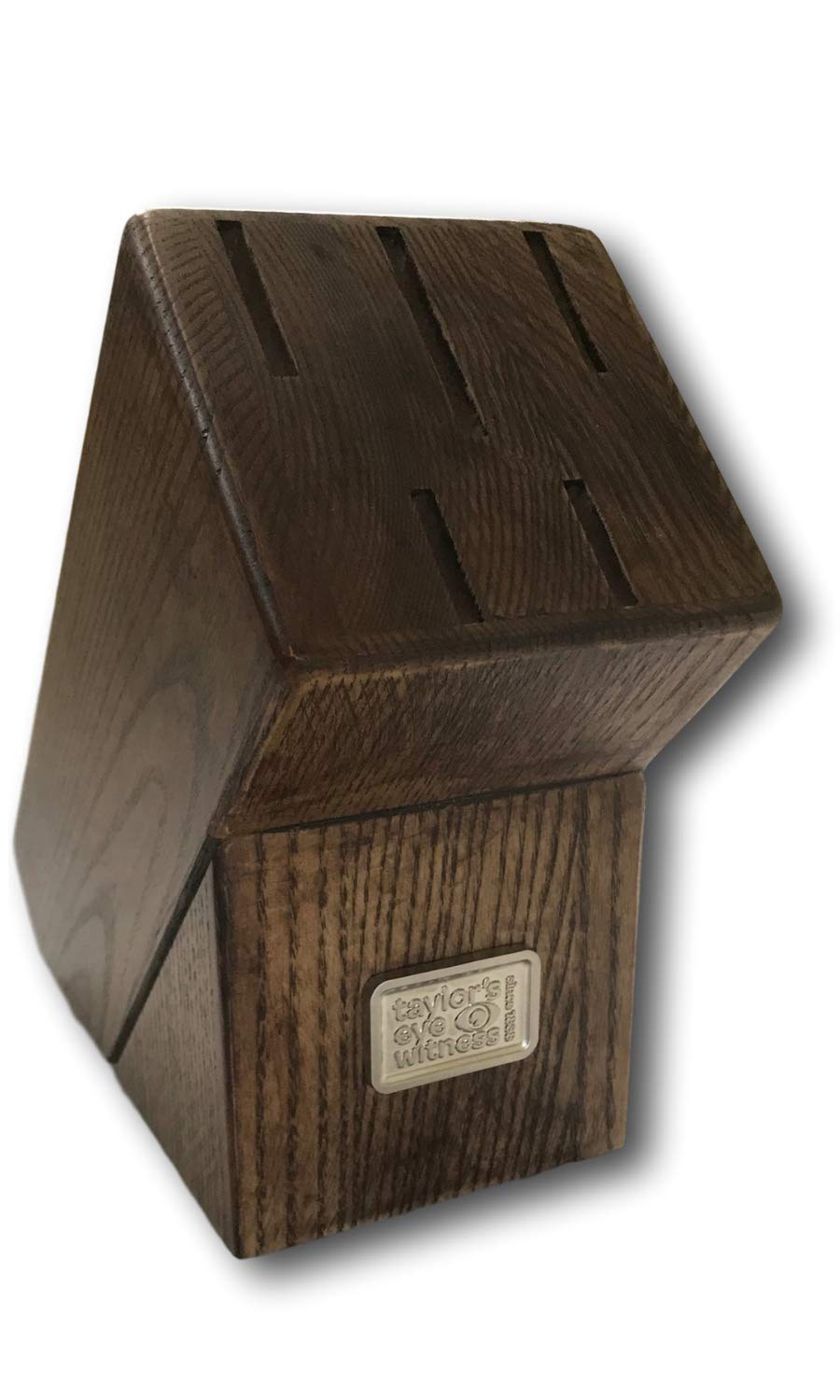 Taylors Eye Witness Syracuse Ash Knife Block - Solid Wood Supplied Empty to Hold Five Knives, Chef, Bread, Carving, Paring & Vegetable Knife. Neutral Colour to Match Your Knife Handles