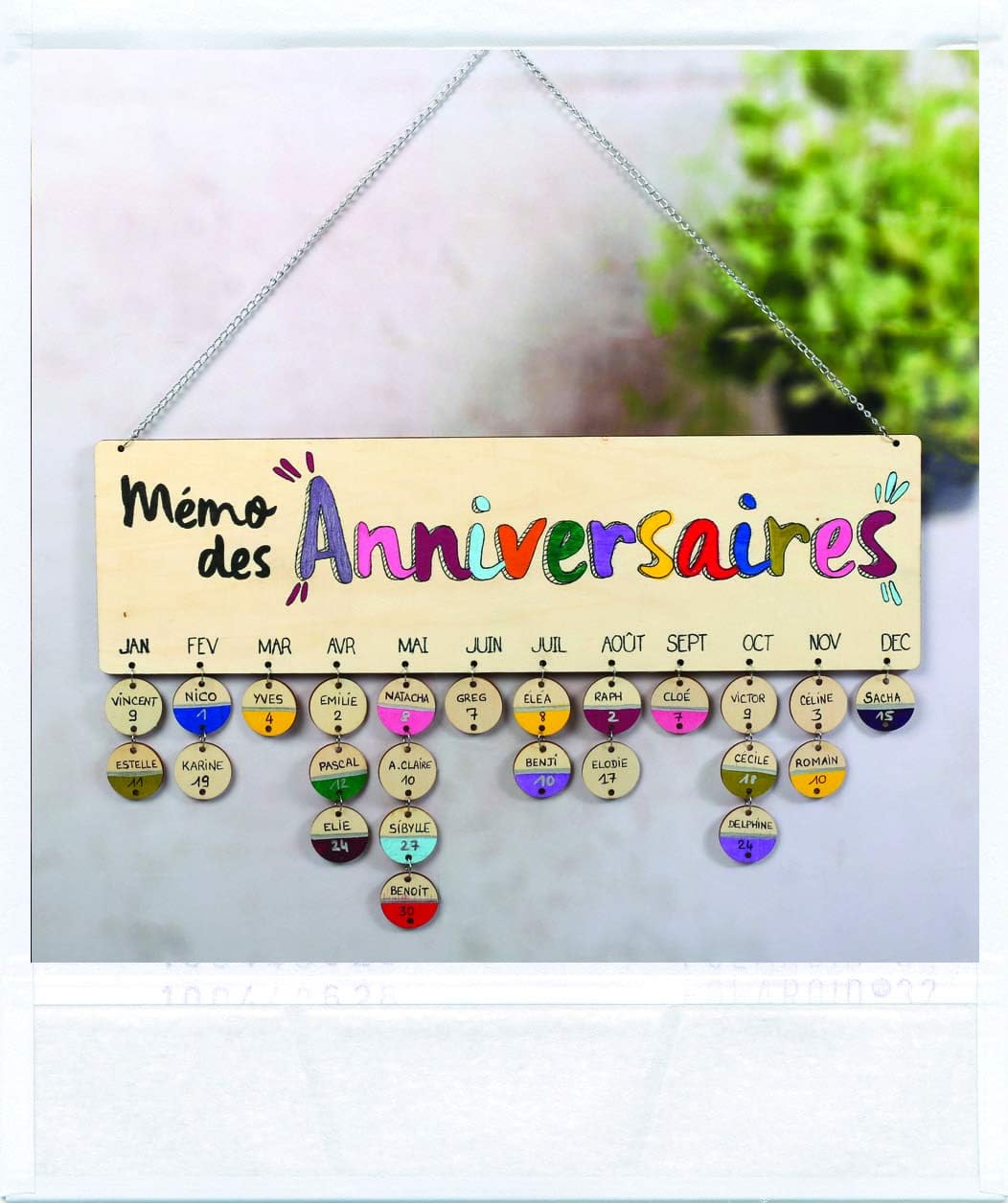 Graine Creative Calendrier Des Anniversaires En Bois Amazon Fr Jeux Et Jouets