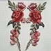 C-Pioneer 2pc DIY Rose Flower Embroidery Applique Patches Sew on Clothing Accessories