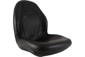 Complete Tractor Seat 3010-0058 Black Medium Back 15" Height, Plastic Pan 18" wide