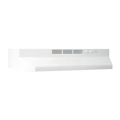 Broan-NuTone 413001 Non-Ducted Ductless Range Hood with Lights Exhaust Fan for Under Cabinet, 30-Inch, White