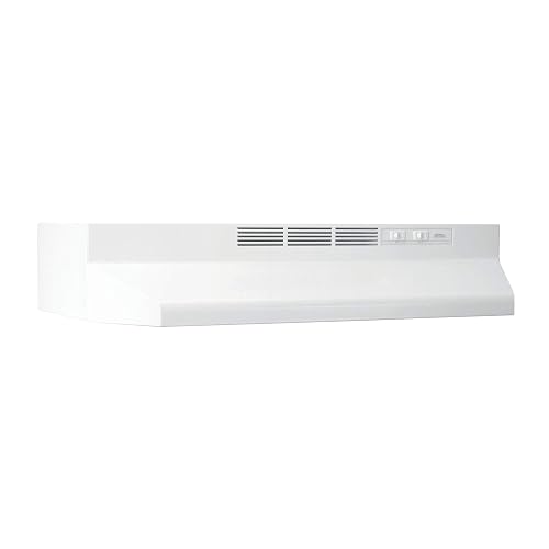 Broan-NuTone 413001 Non-Ducted Ductless Range Hood with Lights Exhaust Fan for Under Cabinet, 30-Inch, White
