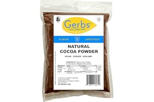 Natural Cocoa Powder by Gerbs, 2 Pound Resealable Bag, 10-12% cocoa butter fat, Top 14 Allergy Free Foods, Gluten & Peanut Fr