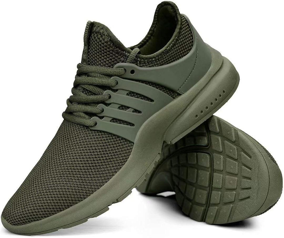  | Troadlop Men's Running Shoes Non Slip Shoes Breathable Lightweight Sneakers Slip Resistant Athletic Sports Walking Gym Work Shoes | Road Running