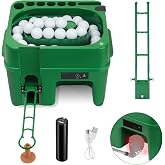 CLUBRALLY Fully Automatic Infrared Golf Ball Dispenser | 5000mAh battery, no foot press. 6 club slots, phone mount, dual tee modes, adjustable ABS base indoor outdoor golf