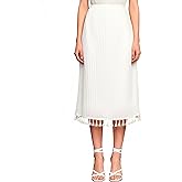 Clastere Half Slip for Under Dress - Long Underskirt with Unique Tassel Soft Pleating Slips for Women Under Dresses
