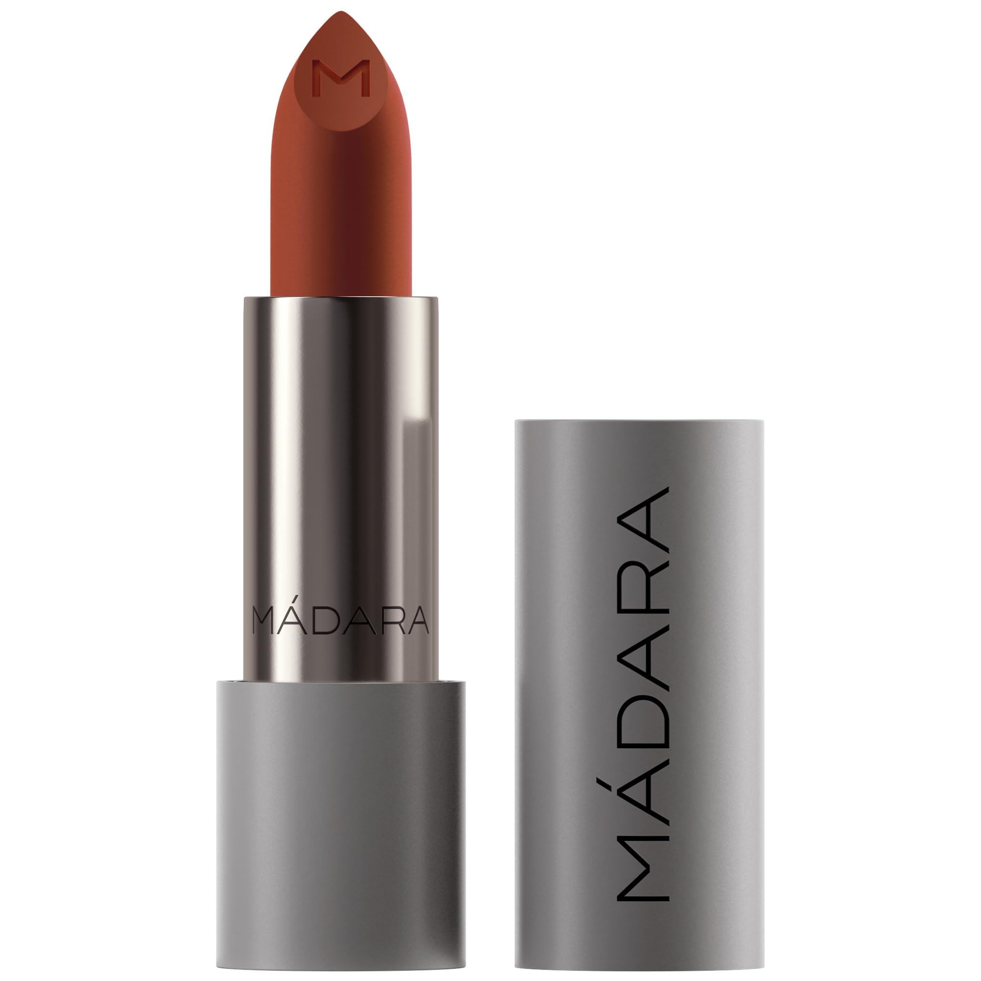 MÁDARA Velvet Wear Lipsticks 3.8g (#33 Magma) - Vegan Natural Cosmetics with Shea Butter & Blueberry Seed Oil, Nourishing, Long-Lasting, Velvety Finish, Lip Care
