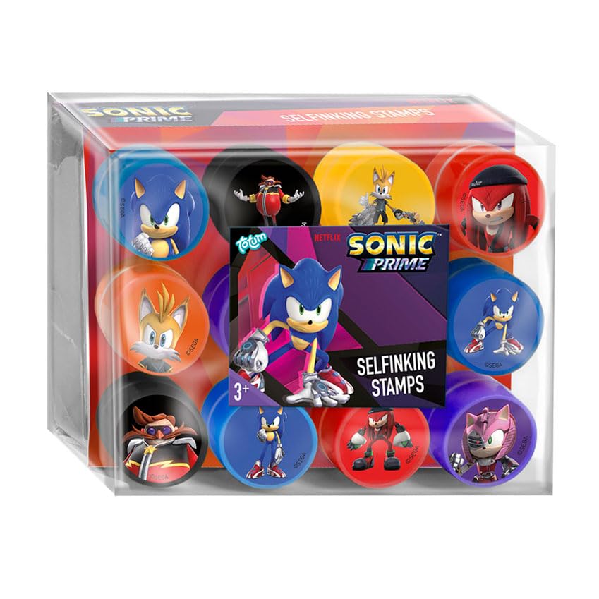 Totum Sonic Stamp Set. Suits Ages 3+, Blue, Orange, Black, Red
