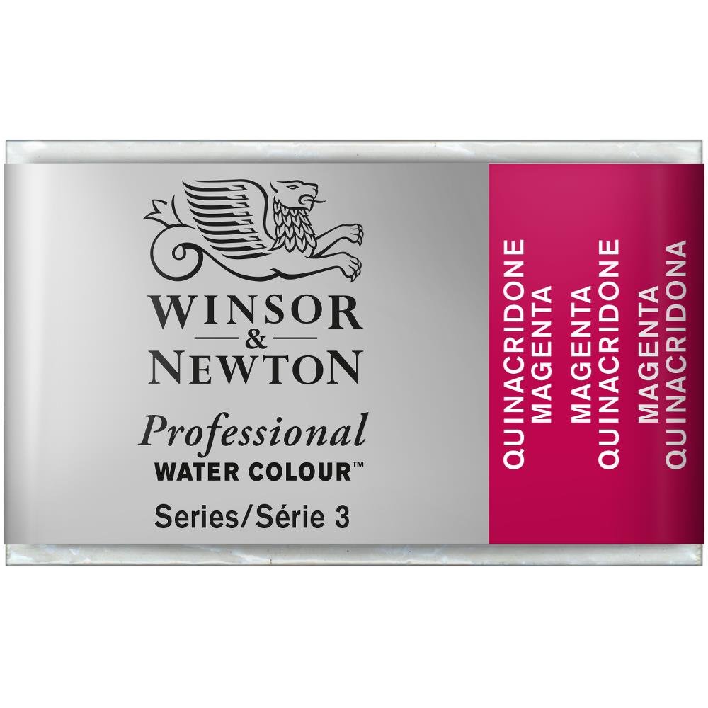 Winsor & Newton Professional Water Colour Paint Whole Pan, Quinacridone Magenta