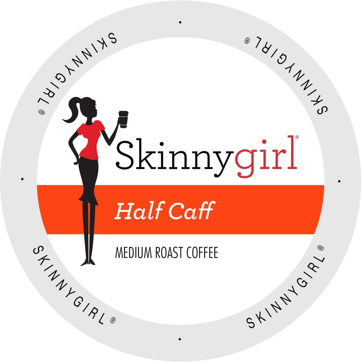Skinnygirl Half Caff coffee Single Serve Cups for Keurig K Cup Brewers, 24Count