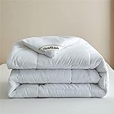 BISELINA Down Alternative Comforter Duvet Insert with Corner Tabs Box Stitched Microfiber Fluffy White Quilt All Seasons Hotel Collection Bedding - King Size, 104x92 Inches