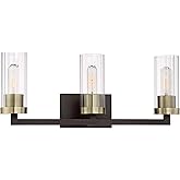Minka Lavery 3043-560 Ainsley Court Vanity Bath Light, 3-Light, 180 Total Watts, 23-in H x 9.25-in W, Aged Kinston Bronze wit