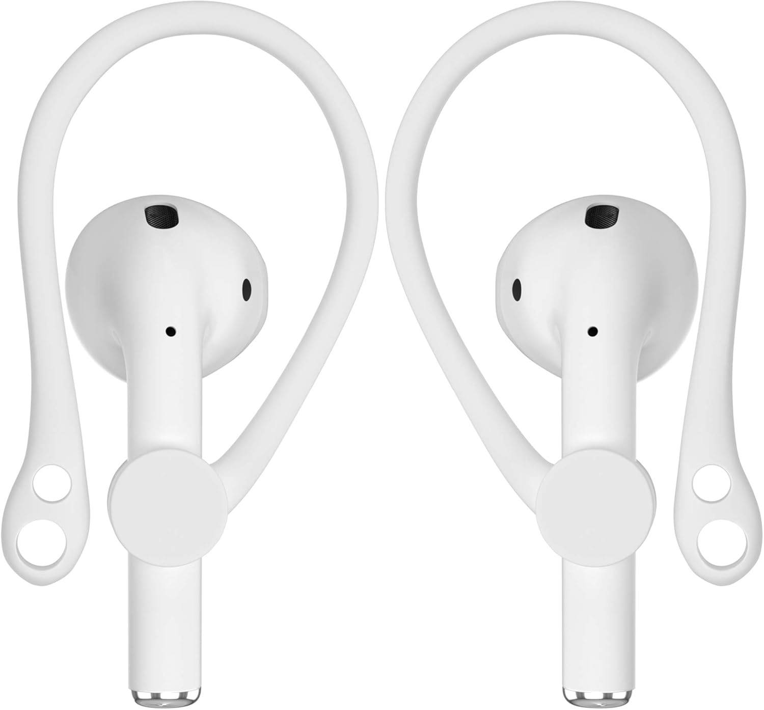 AirFit AirPods Ear Hooks Earphone Anti-Lost Holder Accessories Compatible with Apple AirPods, 2 Pairs (White)