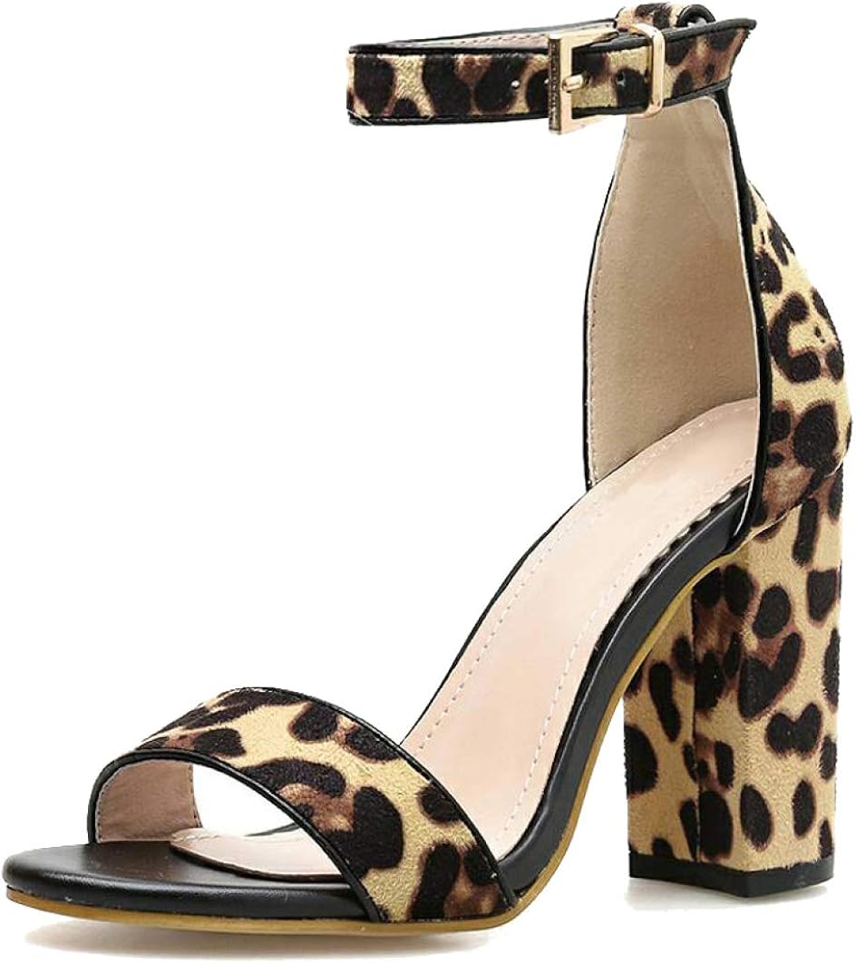 high heel leopard sandals