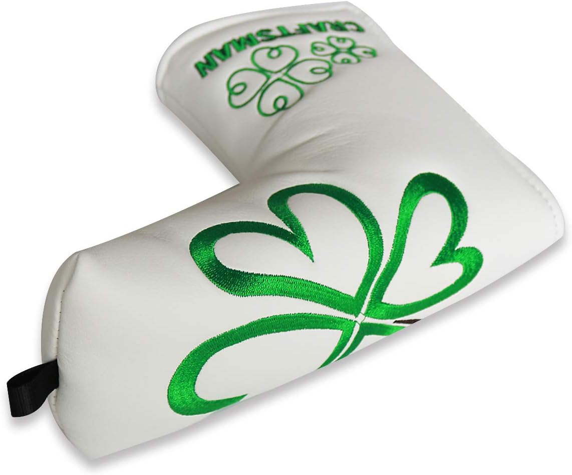 Craftsman Golf Clover/Shamrock White Putter Cover Headcover For Scotty Cameron Taylormade Odyssey Blade - Image 3