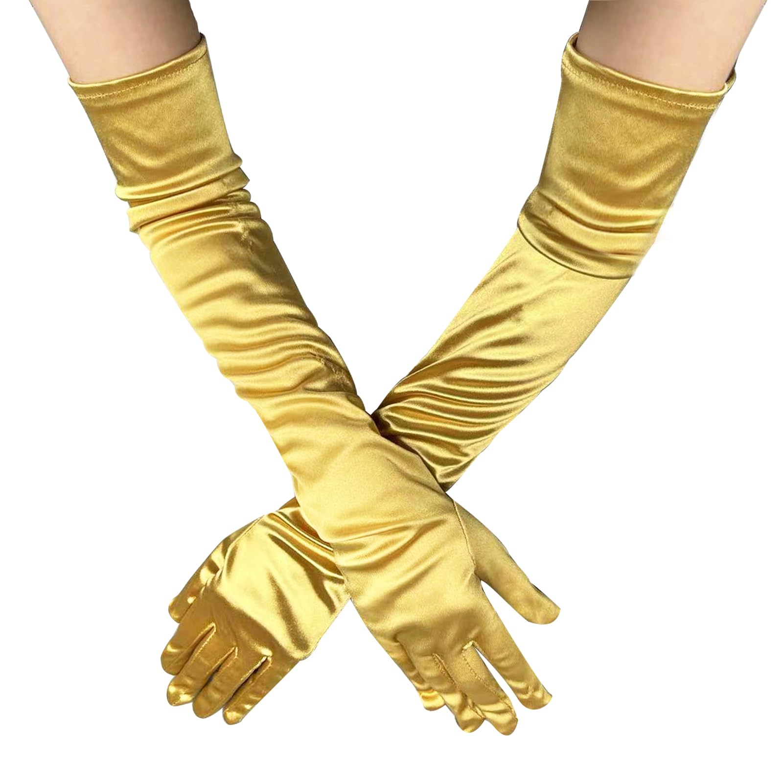 LLMSIX Satin Elbow Length Women's Opera...