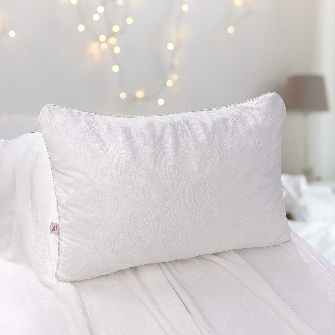 PiccoCasa Shredded Memory Foam Pillow for Sleeping, Adjustable Loft Pillow for Stomach Side Back Sleepers, Super Soft Washable Removable Plush Cover, with Extra Filling, King 1 Pack: Kitchen & Dining