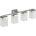 Moen YB8862BN 2-Light Bathroom Vanity Fixture - Brushed Nickel With Frosted Glass