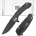 704 Gear Midnight Scout Lite EDC Folding Pocket Knife | Ultra Compact 2.44" Drop Point Blade, D2 Steel, G10 Handle