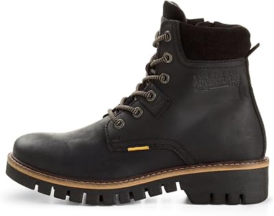Damen Schnürstiefel mit Profilsohle Schwarz, womenswear-38