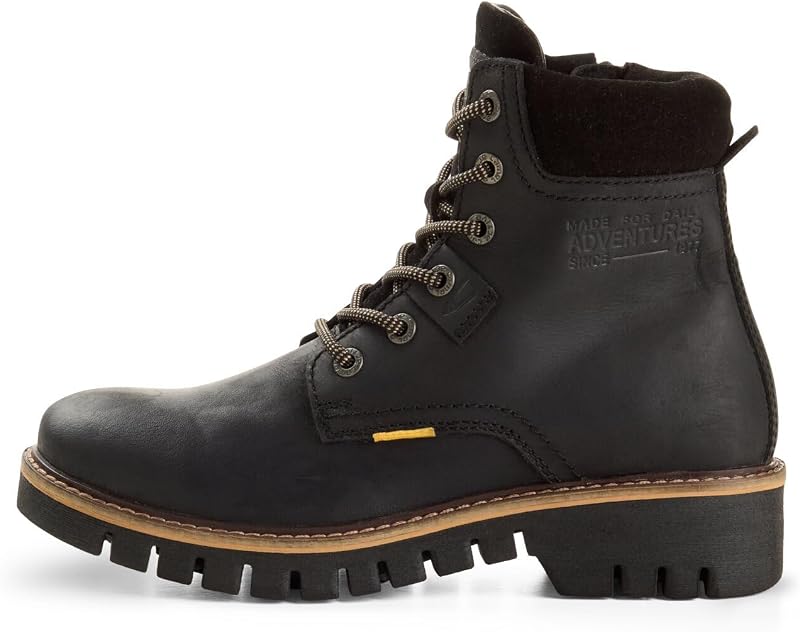 Damen Schnürstiefel mit Profilsohle Schwarz, womenswear-38