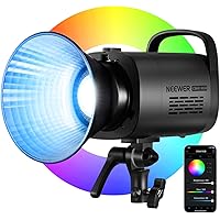 NEEWER CB60 RGB 70W LED Video Light with App Control, Bowens Mount COB Full Color Continuous Output Lighting 18000Lux/1m CCT 