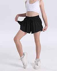 KEREDA Girls Flowy Shorts,Butterfly Shorts for Teen